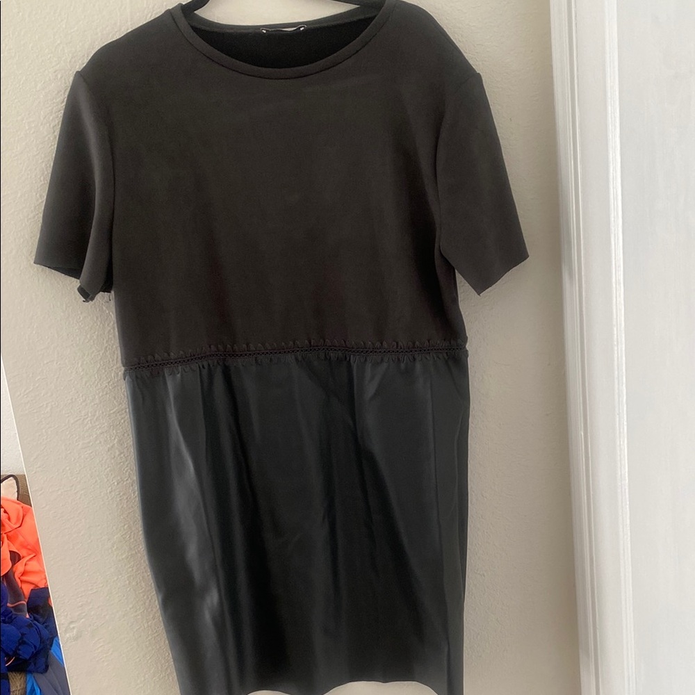 Chic Black Two-Tone Dress